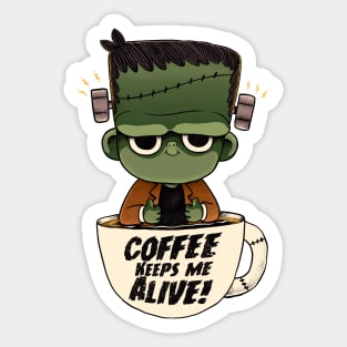 Frankie goes caffeinated Sticker